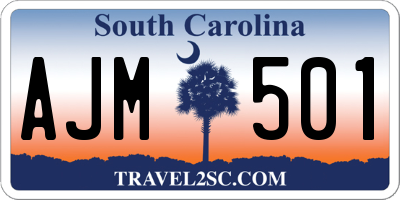 SC license plate AJM501