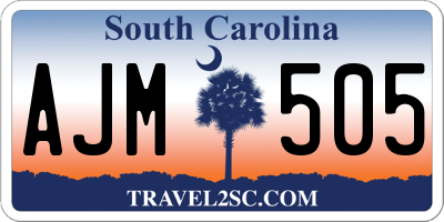 SC license plate AJM505