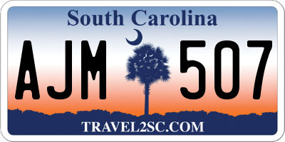 SC license plate AJM507
