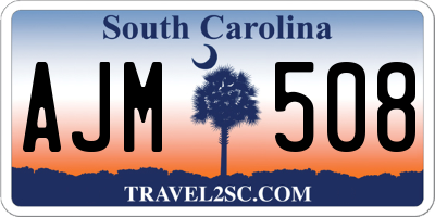 SC license plate AJM508