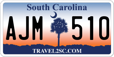 SC license plate AJM510