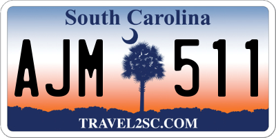 SC license plate AJM511