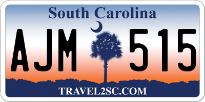 SC license plate AJM515