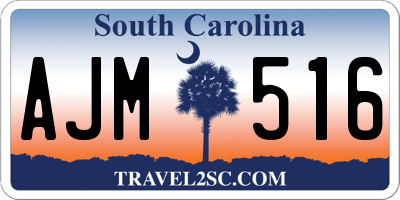 SC license plate AJM516