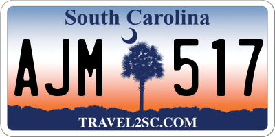 SC license plate AJM517