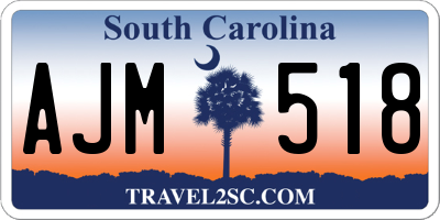 SC license plate AJM518
