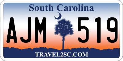 SC license plate AJM519