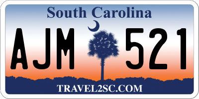 SC license plate AJM521