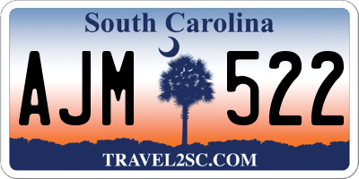SC license plate AJM522