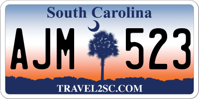 SC license plate AJM523