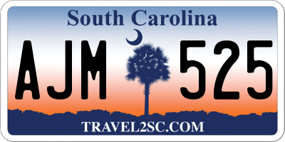 SC license plate AJM525