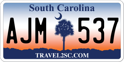 SC license plate AJM537
