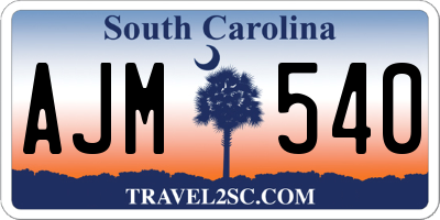 SC license plate AJM540