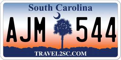 SC license plate AJM544