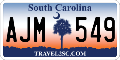 SC license plate AJM549