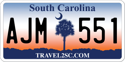 SC license plate AJM551