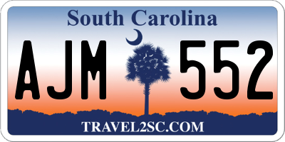 SC license plate AJM552