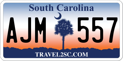 SC license plate AJM557