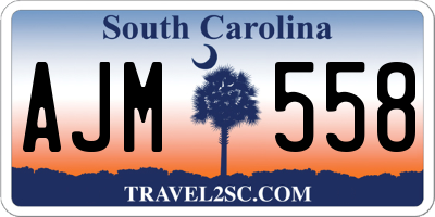 SC license plate AJM558