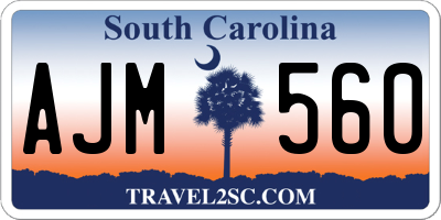 SC license plate AJM560