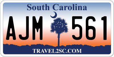 SC license plate AJM561