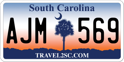 SC license plate AJM569