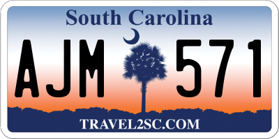 SC license plate AJM571