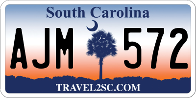 SC license plate AJM572