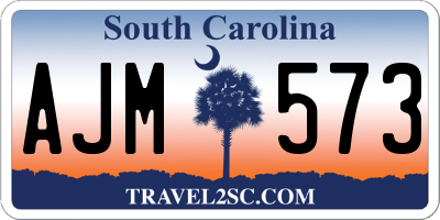SC license plate AJM573