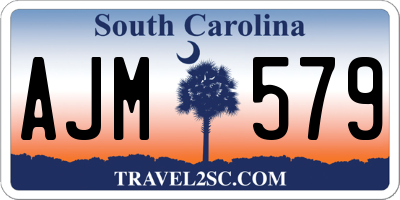 SC license plate AJM579