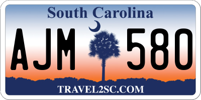 SC license plate AJM580