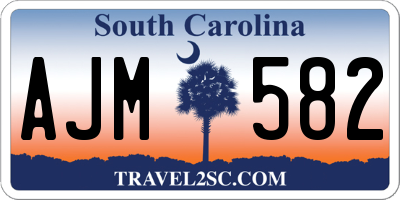 SC license plate AJM582