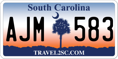 SC license plate AJM583