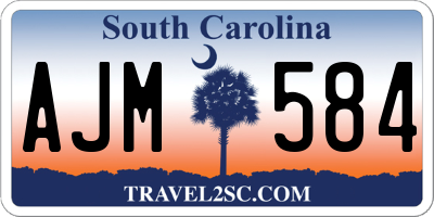 SC license plate AJM584