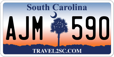 SC license plate AJM590