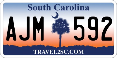 SC license plate AJM592