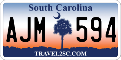 SC license plate AJM594