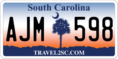 SC license plate AJM598