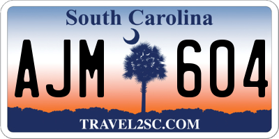 SC license plate AJM604