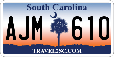 SC license plate AJM610