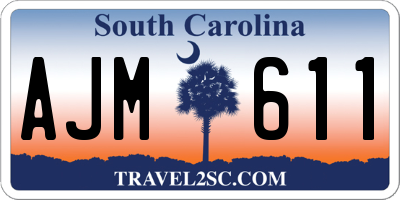SC license plate AJM611