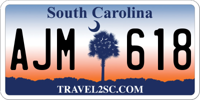 SC license plate AJM618