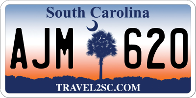 SC license plate AJM620