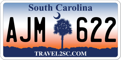 SC license plate AJM622