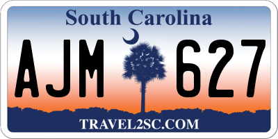 SC license plate AJM627