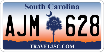 SC license plate AJM628