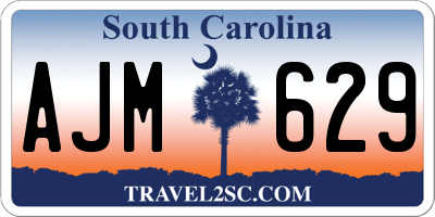 SC license plate AJM629