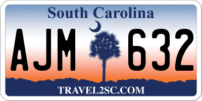 SC license plate AJM632
