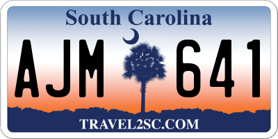 SC license plate AJM641