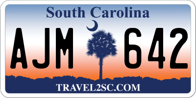 SC license plate AJM642